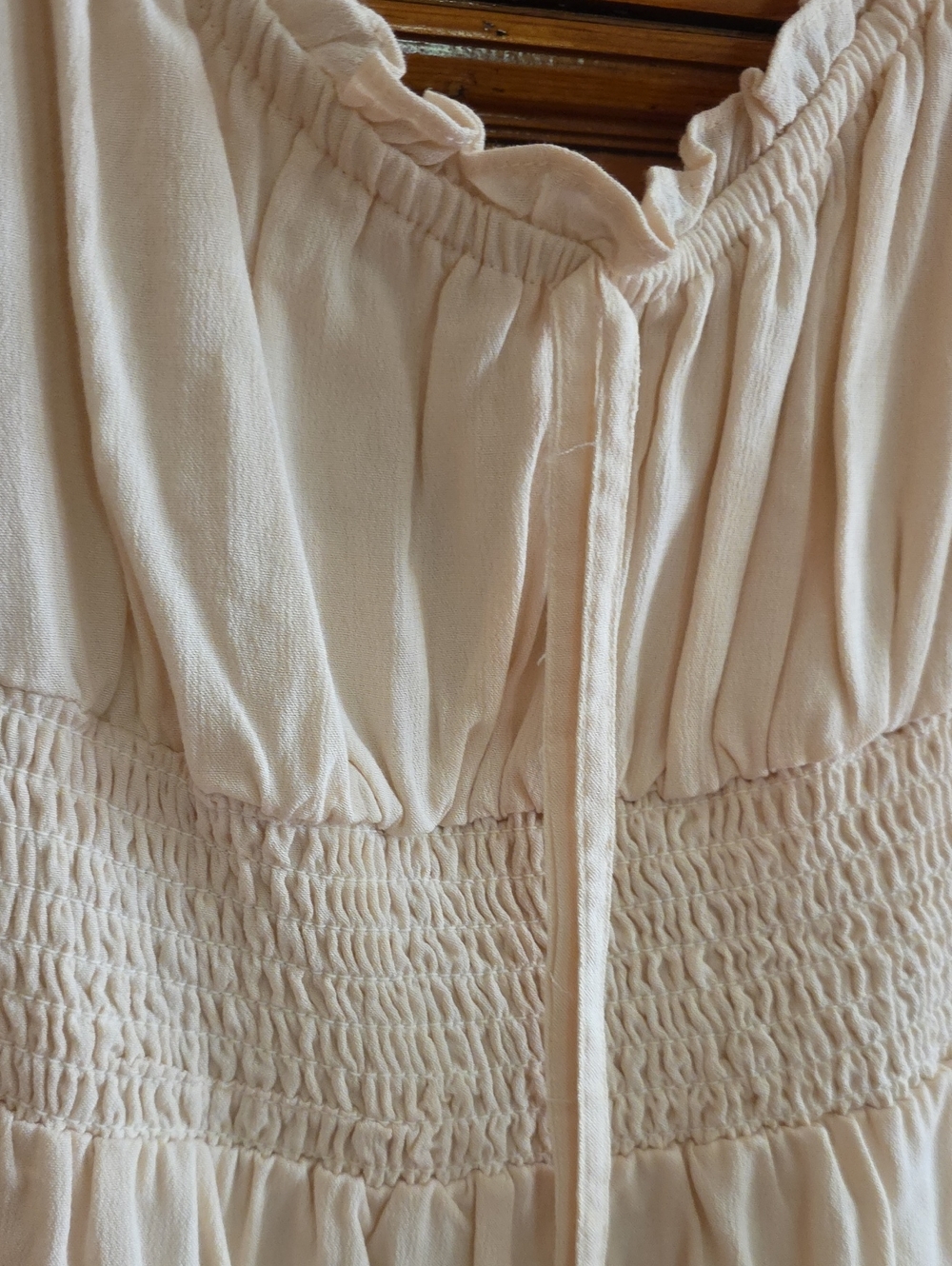Roxy Cream Elastic Waist Top - Picture 3 of 9